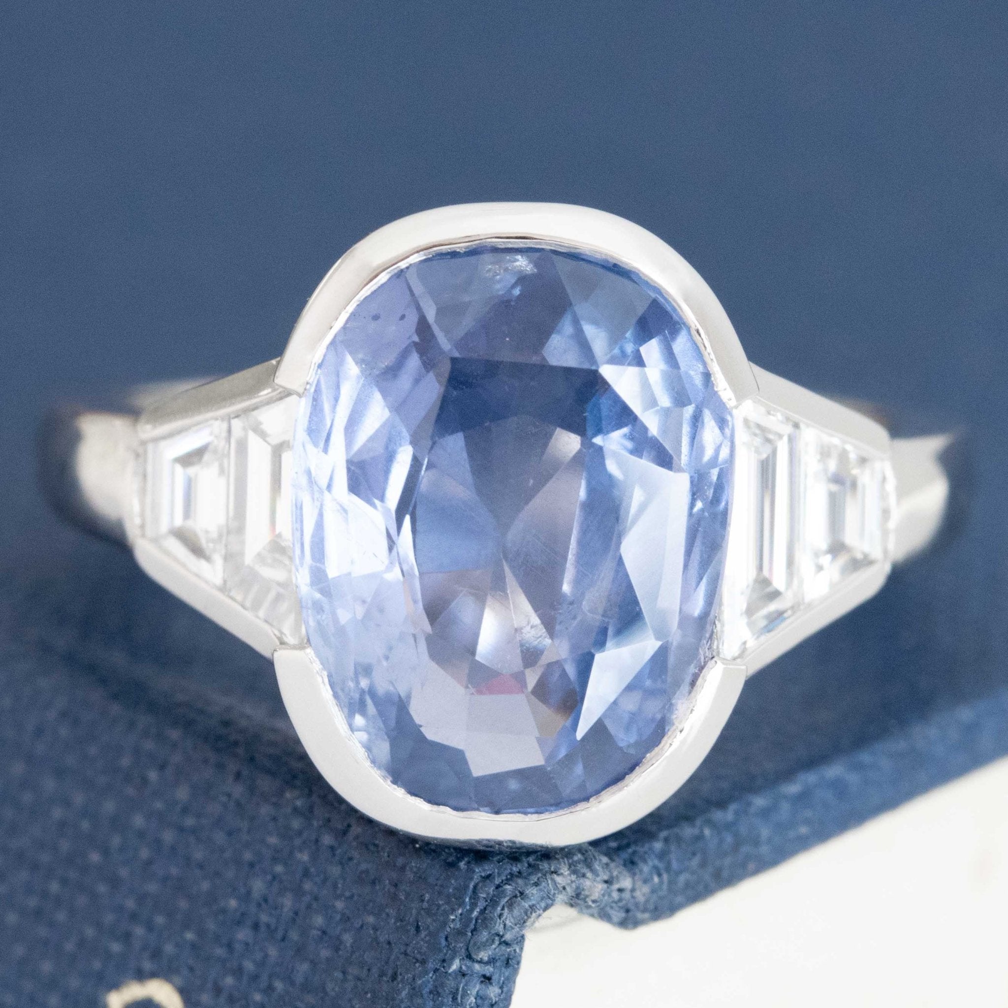 5.42ctw Ceylon No-Heat Sapphire & Diamond Ring