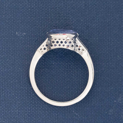 5.42ctw Ceylon No-Heat Sapphire & Diamond Ring