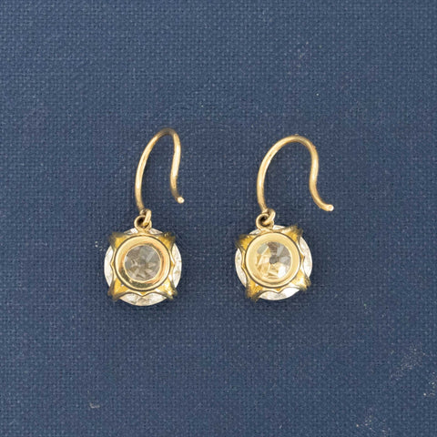 5.46ctw Old European Cut Diamond Drop Earrings