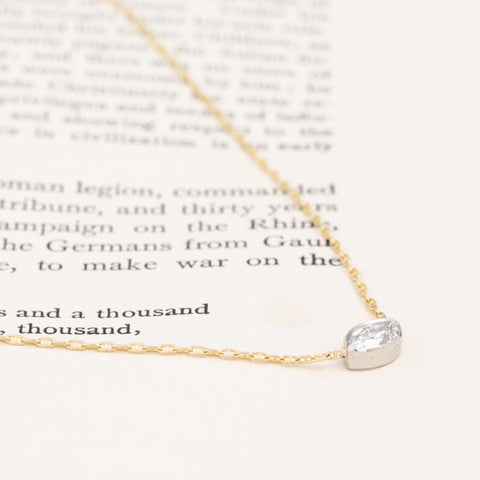 .54ct Moval Cut Diamond Bezel Pendant
