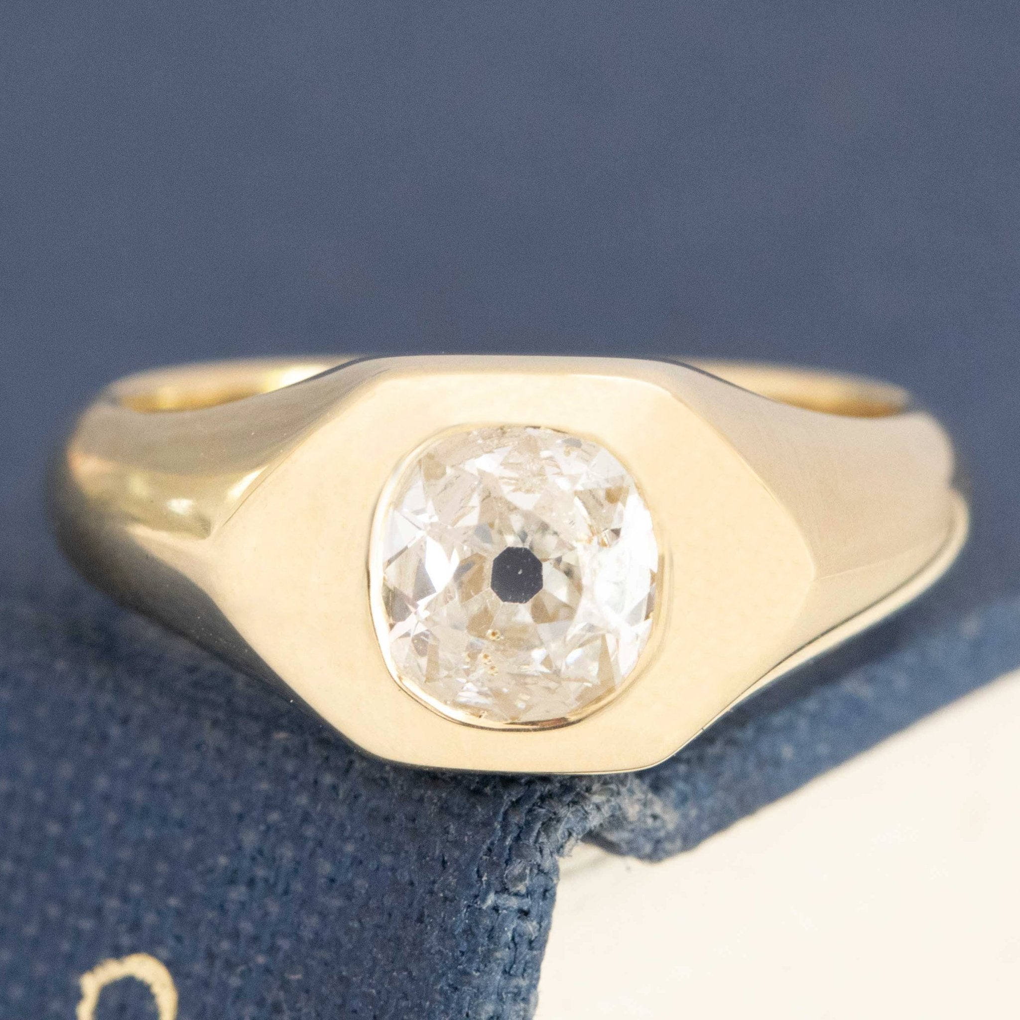 .54ct Old Mine Cut Diamond Signet Ring