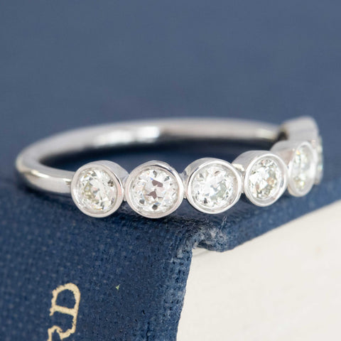 .54ctw Petite Old European Cut Diamond Bezel 7-Stone Band