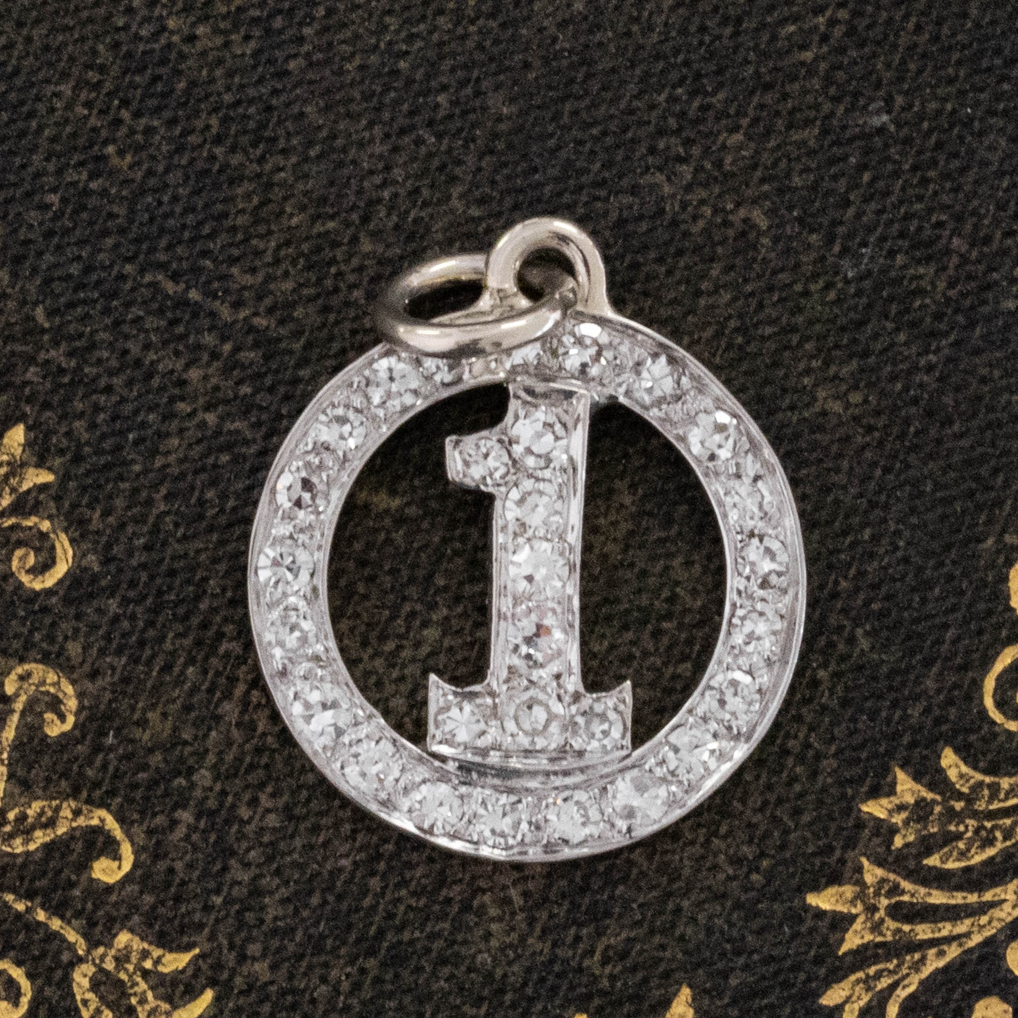 .54ctw Vintage Diamond Number 1 Pendant