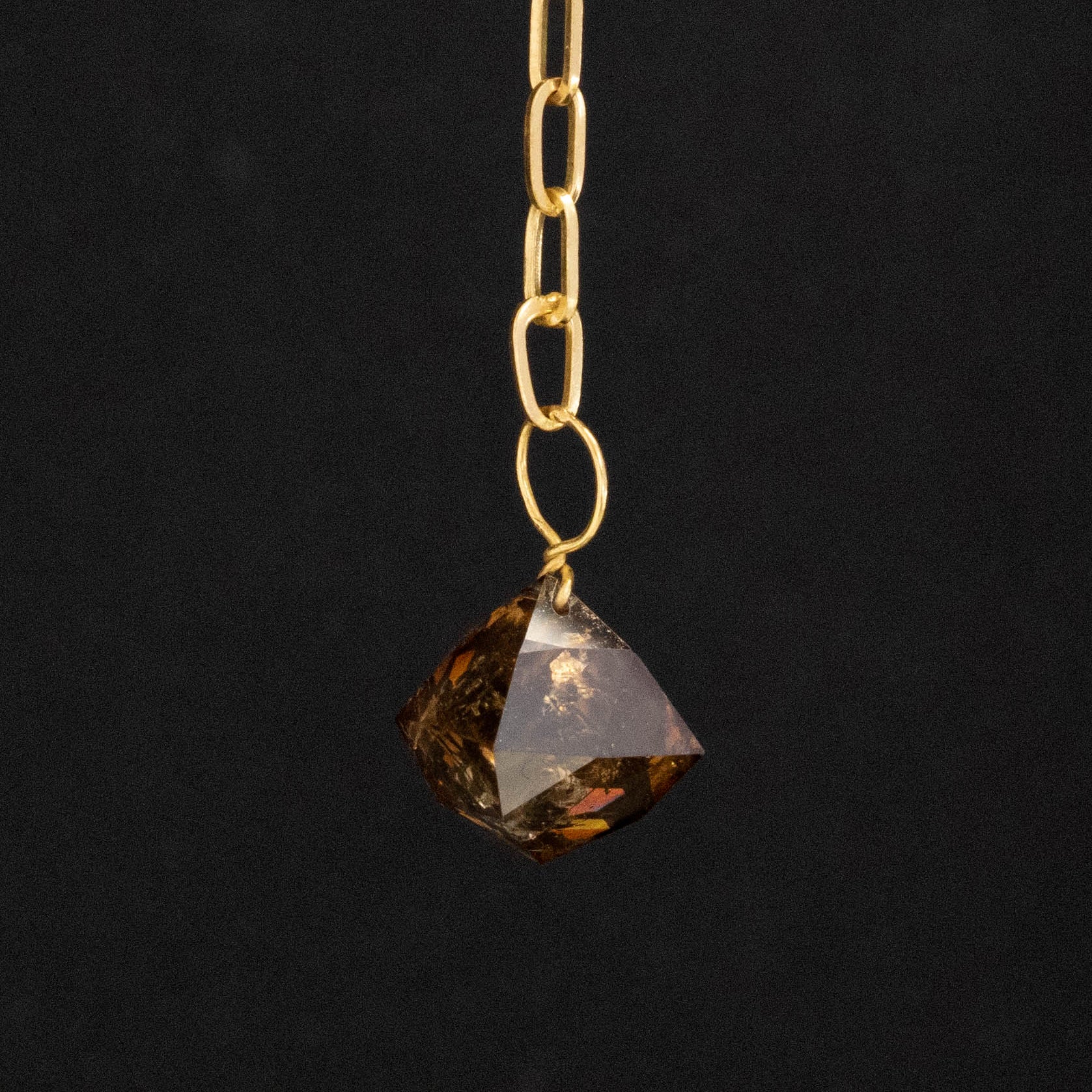 6ct (est) Octahedron Diamond Drop Lariat