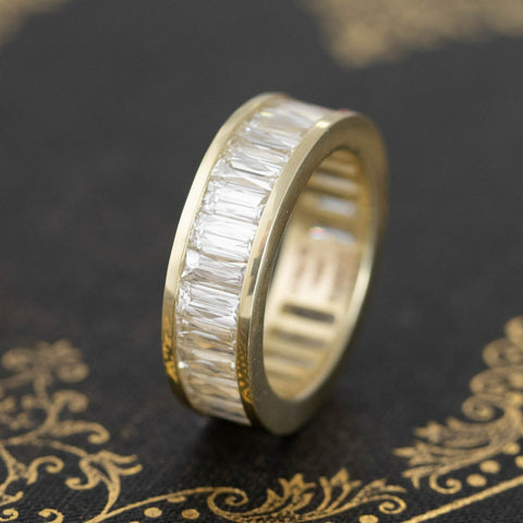 5.56ctw French Baguette Cut Diamond Eternity Band