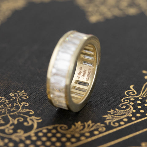 5.56ctw French Baguette Cut Diamond Eternity Band