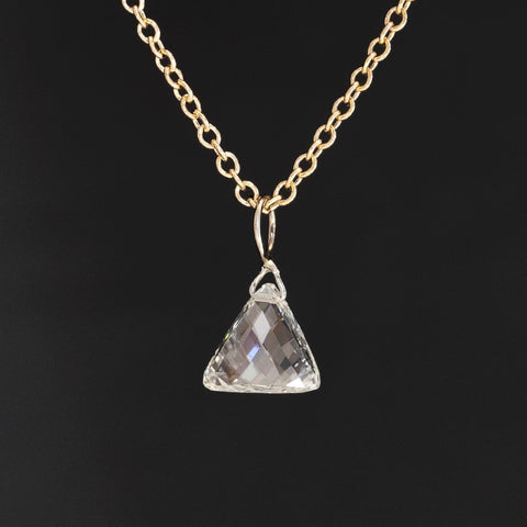 .55ct Triangle Rose Cut Diamond Pendant
