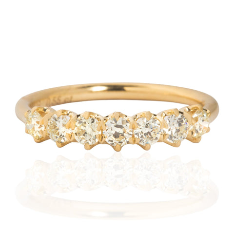 .55ctw Petite Old European Cut Diamond 7-Stone Band