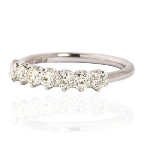 .55ctw Petite Old European Cut Diamond 7-Stone Band
