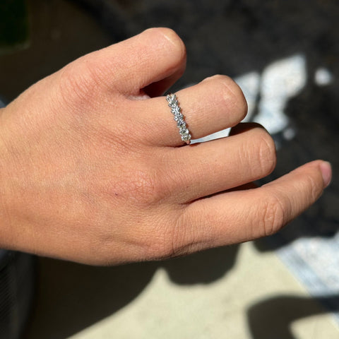 .55ctw Petite Old European Cut Diamond 7-Stone Band