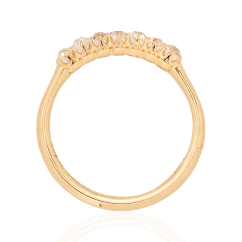 .55ctw Petite Old Mine Cut Diamond 7-Stone Band