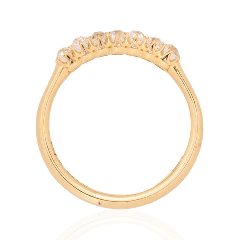 .55ctw Petite Old Mine Cut Diamond 7-Stone Band