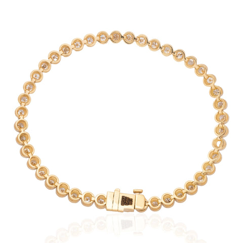 5.62ctw Old European Cut Diamond Bezel Tennis Bracelet