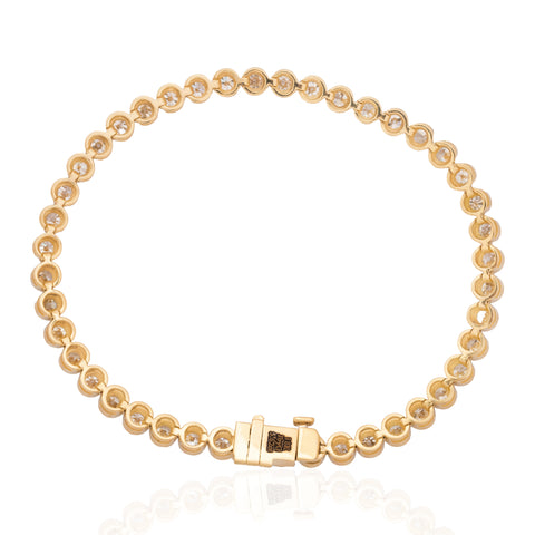 5.62ctw Old European Cut Diamond Bezel Tennis Bracelet