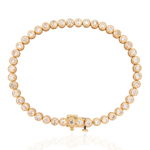 5.65ctw Old European Cut Diamond Bezel Tennis Bracelet