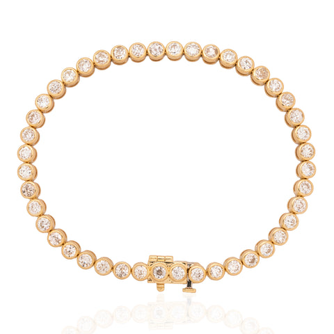 5.65ctw Old European Cut Diamond Bezel Tennis Bracelet