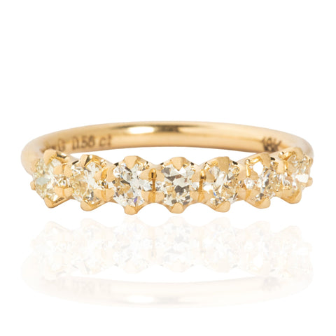 .56ctw Petite Old European Cut Diamond 7-Stone Band