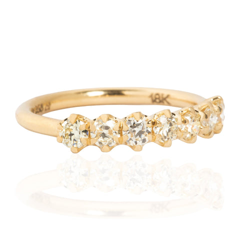 .56ctw Petite Old European Cut Diamond 7-Stone Band