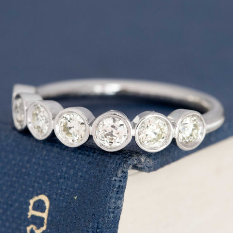 .56ctw Petite Old European Cut Diamond Bezel 7-Stone Band