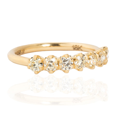 .56ctw Petite Old European Cut Diamond 7-Stone Band