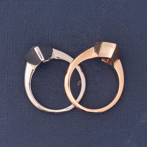 5.71ctw Blue & Pink Sapphire Puzzle Ring