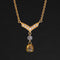 .57ct Yellow Briolette Cut Diamond Drop Necklace