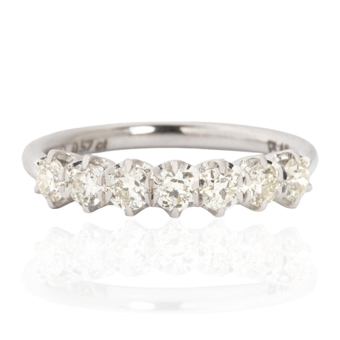 .57ctw Petite Old European Cut Diamond 7-Stone Band