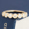 .57ctw Petite Old European Cut Diamond Half-Hoop Bezel Band
