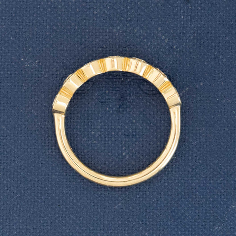 .57ctw Petite Old European Cut Diamond Half-Hoop Bezel Band