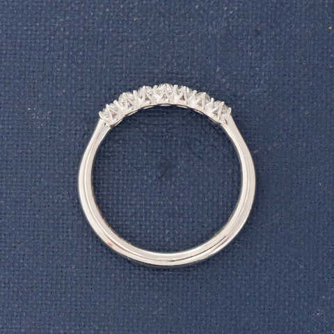 .57ctw Petite Old Mine Cut Diamond 7-Stone Band, Platinum
