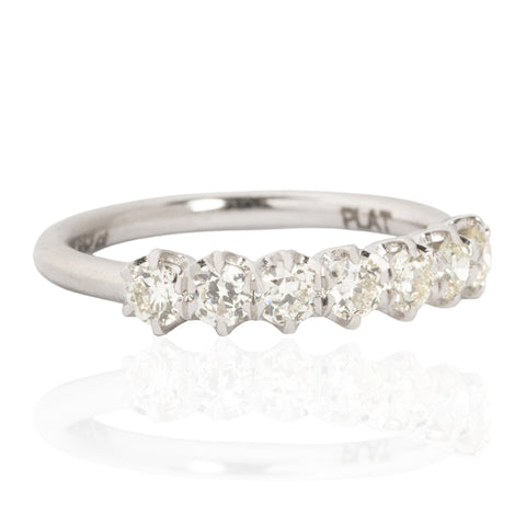 .57ctw Petite Old European Cut Diamond 7-Stone Band