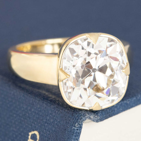 5.84ct Old Mine Cut Diamond Solitaire