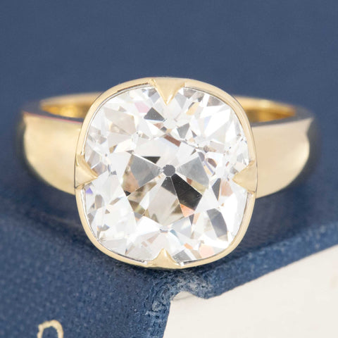 5.84ct Old Mine Cut Diamond Solitaire