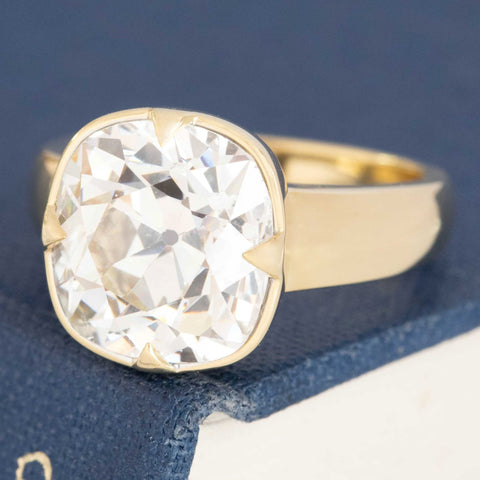 5.84ct Old Mine Cut Diamond Solitaire