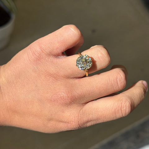 5.88ct Old Mine Cut Diamond Solitaire, GIA