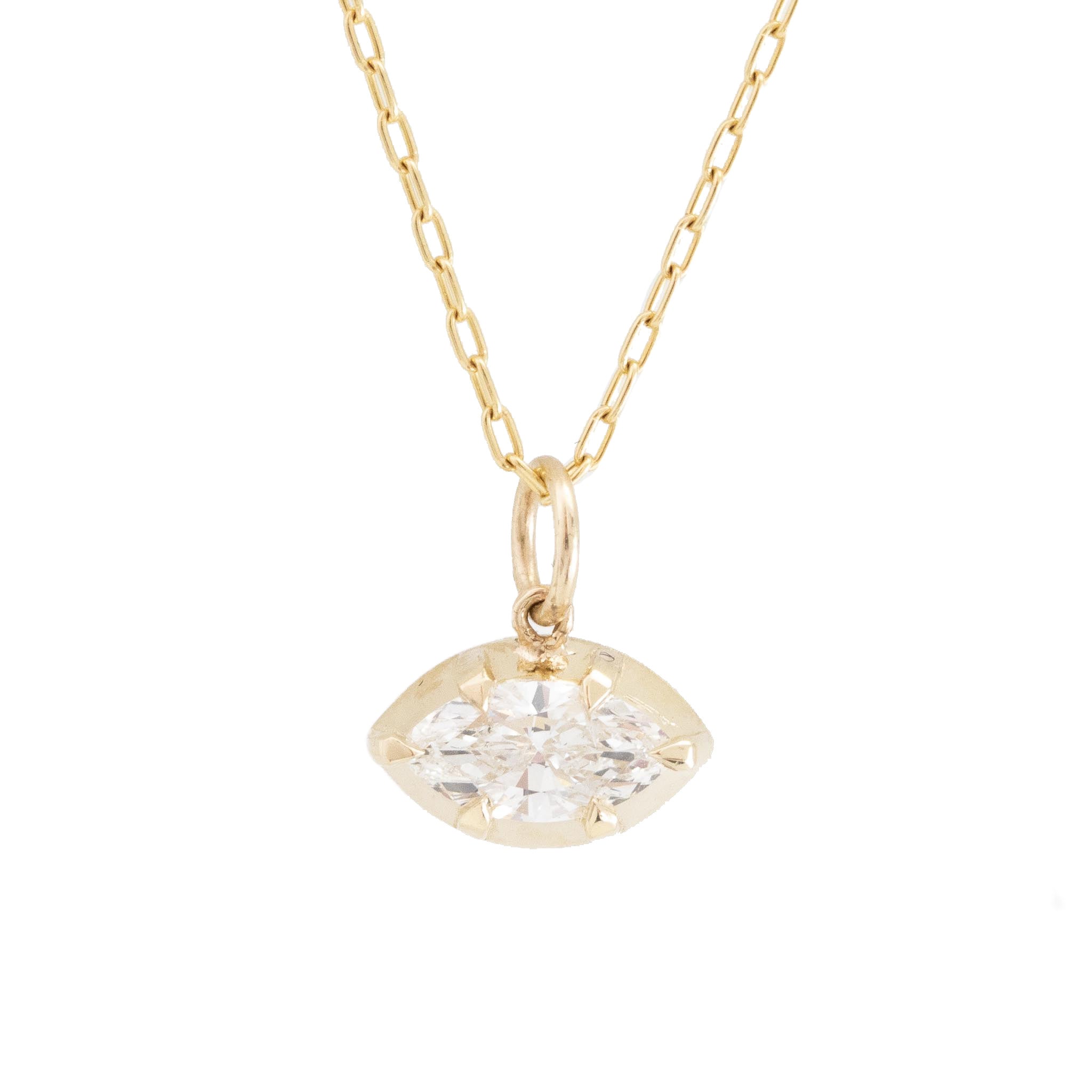 .58ct Marquise Cut Diamond Collet Pendant