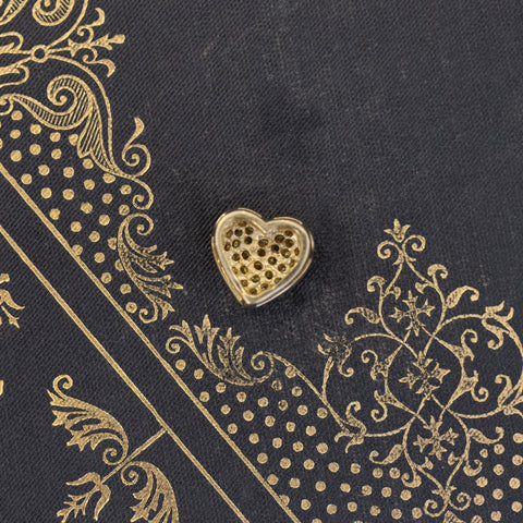 .58ctw Fancy Yellow Diamond Pave Heart Pendant