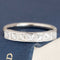 .58ctw French Cut Diamond Half-Hoop Bezel Band with French Cut Diamonds in platinum, antique-inspired one-of-a-kind unique heirloom wedding band.