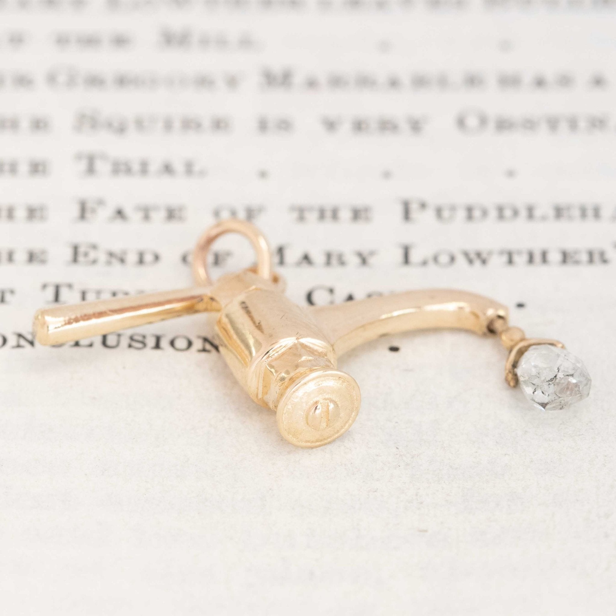 .59ct Briolette Cut Diamond Faucet Pendant