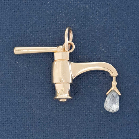 .59ct Briolette Cut Diamond Faucet Pendant