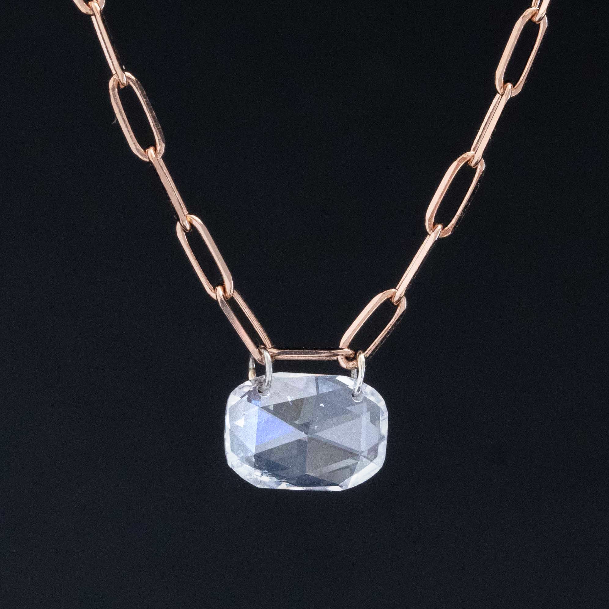 .59ct Oval Rose Cut Diamond Pendant