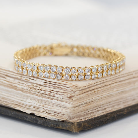 6.00ctw Double Row Diamond Bracelet