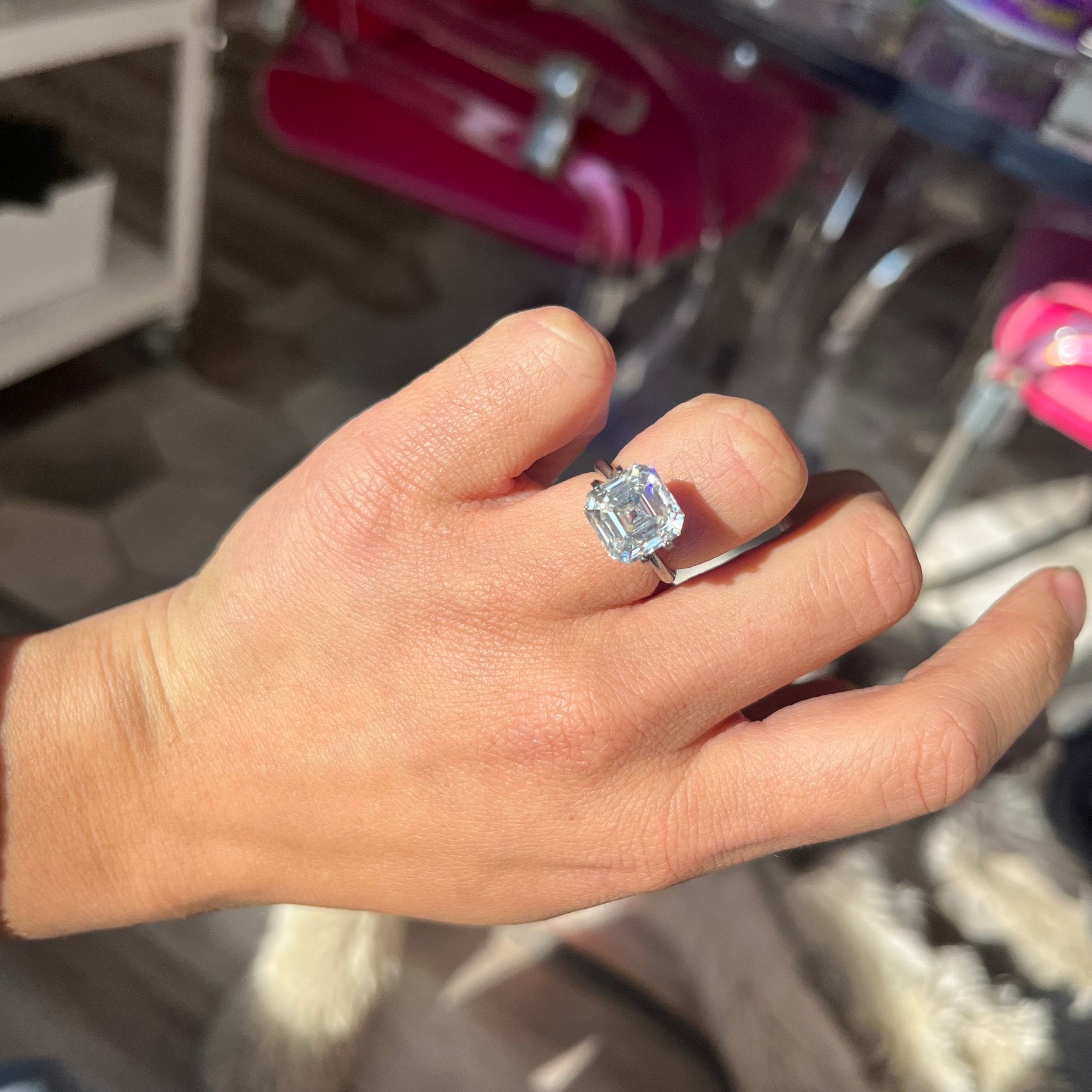 6.01ct Vintage Asscher Cut Diamond