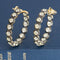 6.02ctw Old European Cut Diamond Collet Inside Out Hoop Earrings