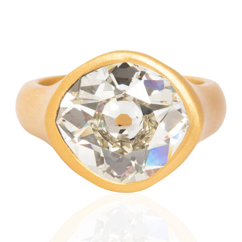 6.05ct Antique Lozenge Diamond Bezel Solitaire, GIA K SI2