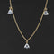 .60ctw Triangle Rose Cut Diamond Station Necklace