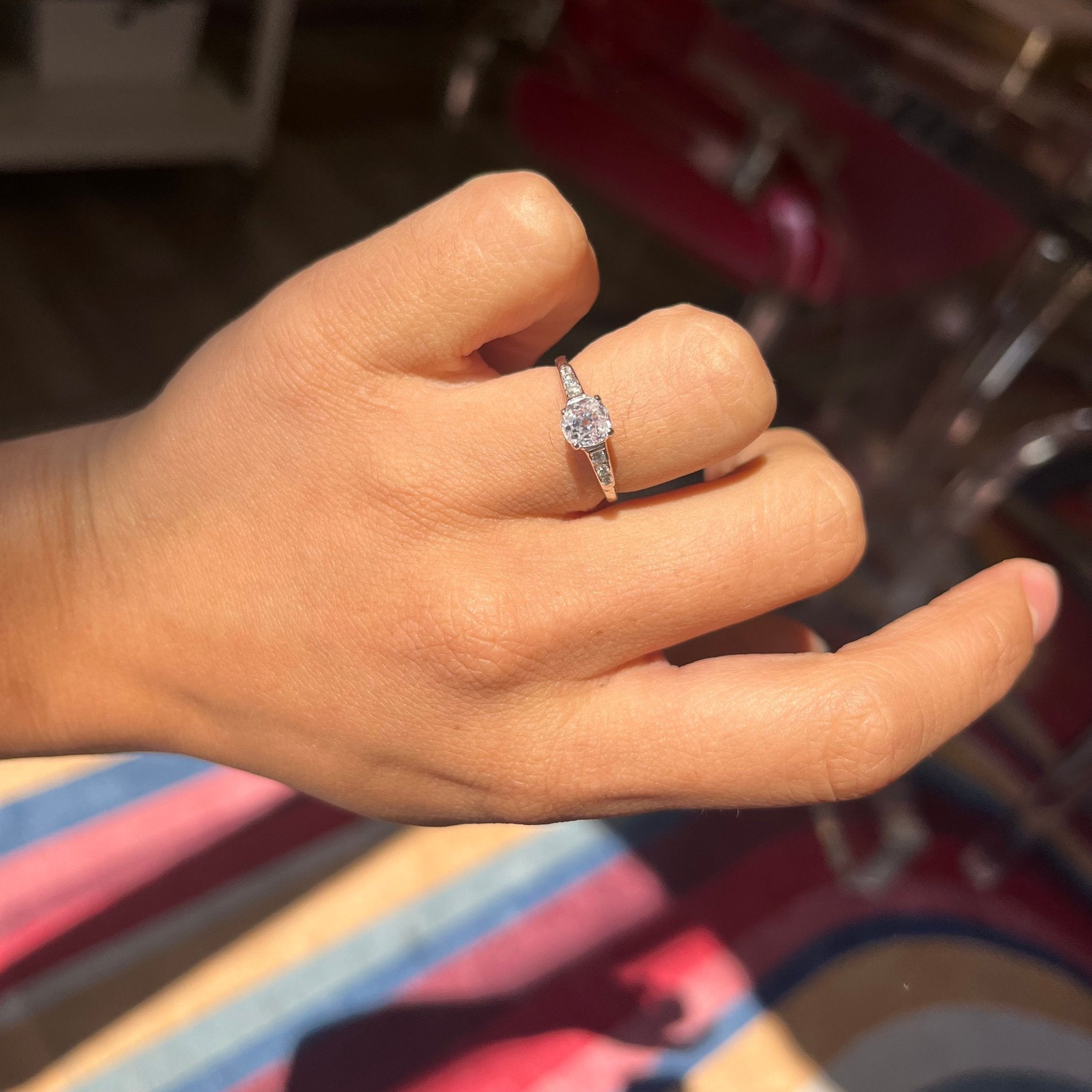 .61ct Old Mine Cut Diamond Ring, GIA F SI2