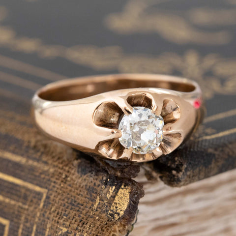 .62ct Antique Cushion Cut Diamond Belcher Ring