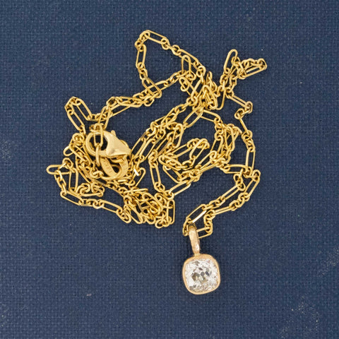 .62ct Old Mine Cut Diamond Bezel Pendant