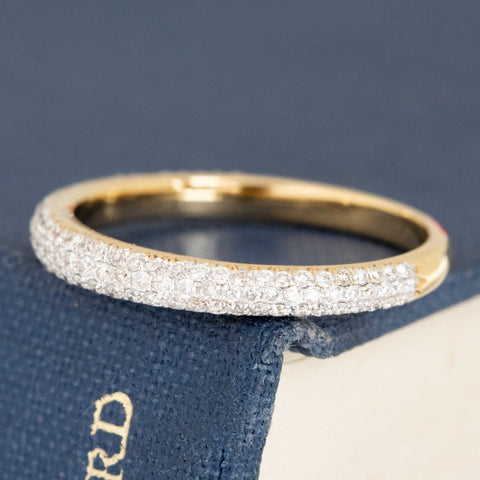 .62ctw Micropave Half Eternity Wedding Band